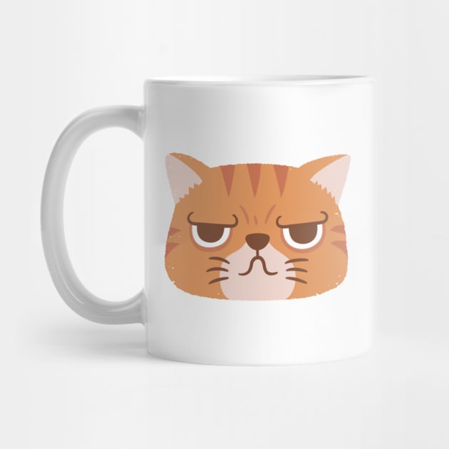 Funny Orange Tabby Cat With Grumpy Face by rustydoodle